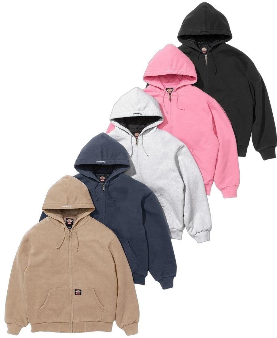 Supreme®/Dickies® Quilted Lined Zip Up Hooded Sweatshirt